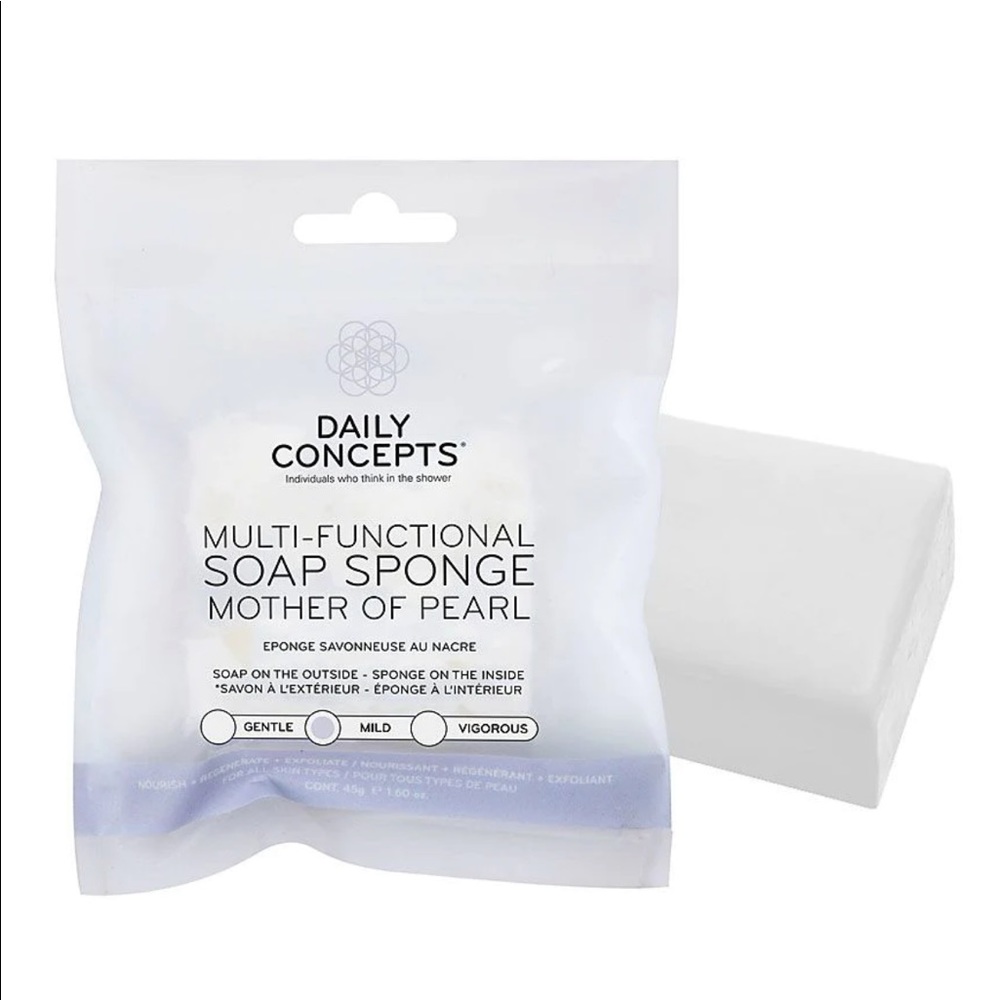 NWT Daily Concepts Multi-Functional Soap Sponge – Mother of Pearl